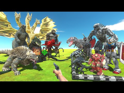FPS Avatar Rescues Mecha Monsters and Fights Reptiles and Primates - Animal Revolt Battle Simulator