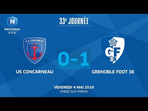 J33 : US Concarneau - Grenoble Foot 38 (0-1), le replay I National FFF 2018