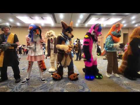 Searcher and Dash at MFF 2024 Fursuit Games