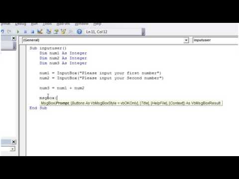Excel 2010 VBA Tutorial 6   Variables