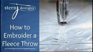Brother PRS 100:  How to Embroider a Fleece Throw