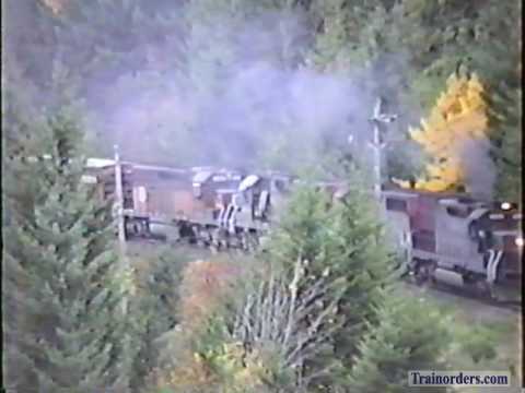 Classic Railroad Series 50 - SP WB at Wickopee, OR October 27, 1990.
