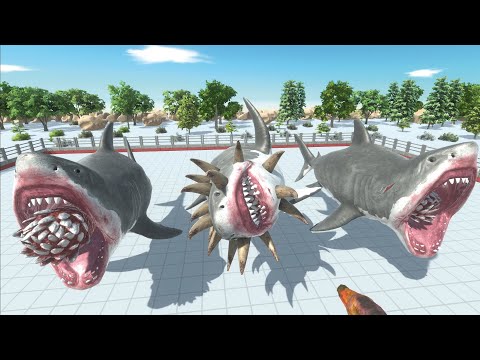 NEW MUTANT MEGALODON 3x VS ALL FRACTIONS - NEW ARBS UNIT - Animal Revolt Battle Simulator