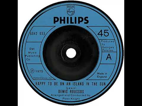 UK New Entry 1975 (291) Demis Roussos - Happy To Be On An Island In The Sun