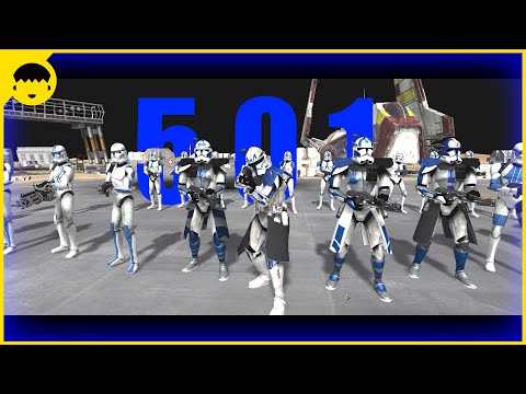 Star Wars Rex's 501st Clone Legion vs Droid Army of NPC War - Men of Wars Mod