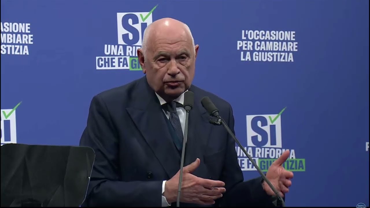 REFERENDUM,  NORDIO INTERVIENE ALL'EVENTO DI FRATELLI D'ITALIA: UNA RIFORMA CHE FA GIUSTIZIA