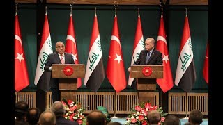 المؤتمر الصحفي المشترك بين رئيس مجلس الوزراء السيد عادل عبد المهدي والرئيس التركي