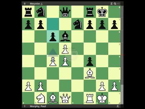 Morphy, Paul - Meunier, J. || New Orleans 1860 @chessbuddies 🔴 #PaulMorphy