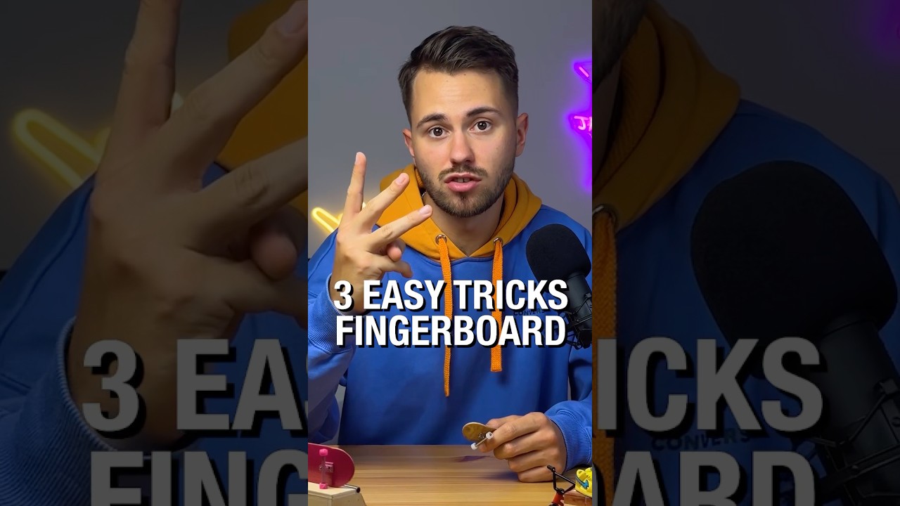 You’ll learn 3 tricks in 3 mins 😎 #fingerboarding #techdeck #tutorial