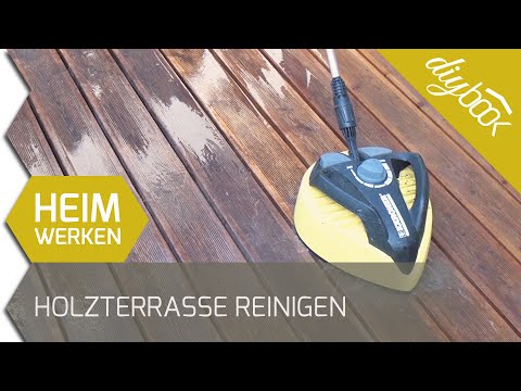 Holzterrasse reinigen und entgrauen