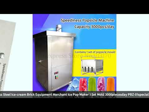 Miniaturized Ice Lolly Machine Stainless Steel Ice-cream Brick Equipment Merchant Ice Pop Maker 1...