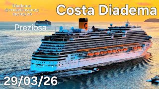 COSTA DIADEMA cruise navio cruzeiro 29/03/26  Argentina Uruguai @cruzeiros2025  #google   saindo
