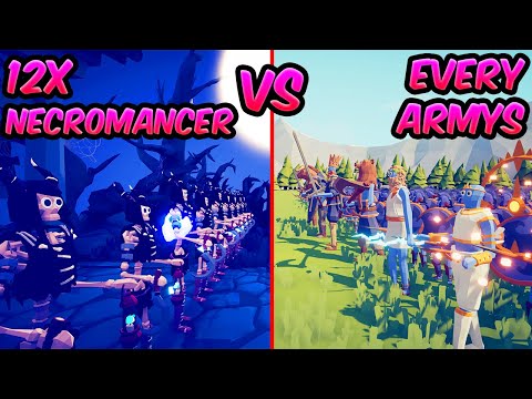 12X NECROMANCER VS EVERY TEAMS ⚔️😱😱| TABS - Totally Accurate Battle Simulator