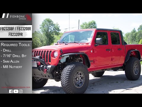 FB23208F, FB23208R, & FB23209R JL & JT Tube Fenders Installation Guide