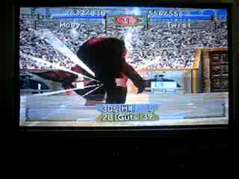 Monster Rancher 2: Moby (Zilla) vs. Twist (White Hound)