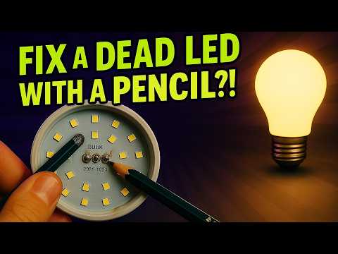 How to Fix a Broken LED Bulb with a Pencil - Easy DIY Repair Tutorial