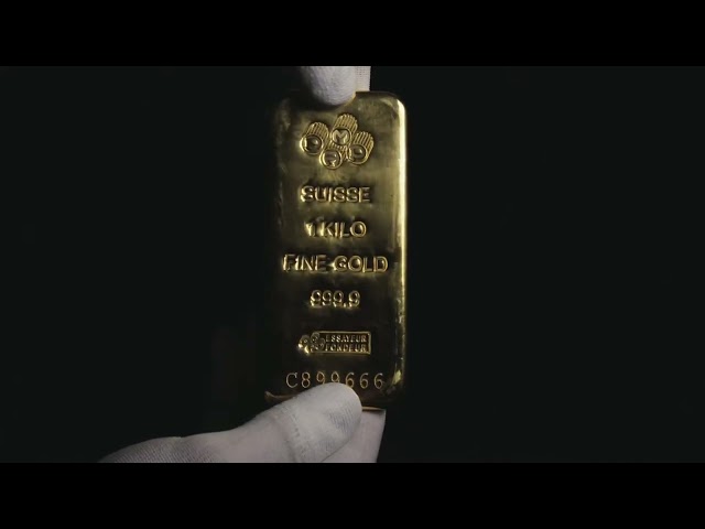 سبيكة ذهب بامب عيار 24 بوزن 1 كيلوغرام