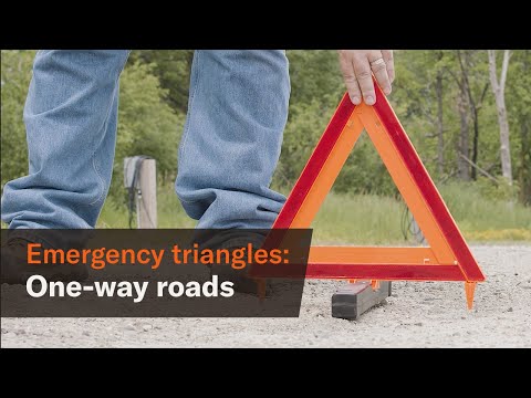 CDL triangle placement for divided highways and one-way roads