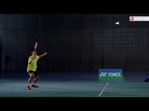 Badminton: Drive Vorhand (seitlich)