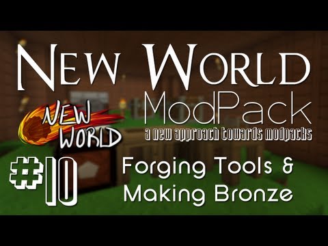 Minecraft FTB New World Mod Pack - #10 - Tinkers Construct: Forging Tools and Making Bronze