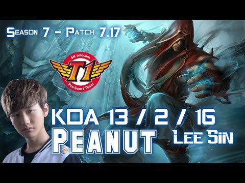 SKT T1 peanut LEE SIN vs ORNN Jungle - Patch 7.17 KR Ranked