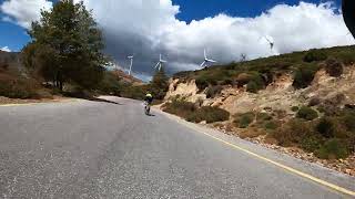 The windmills of the Omalos climb Crete