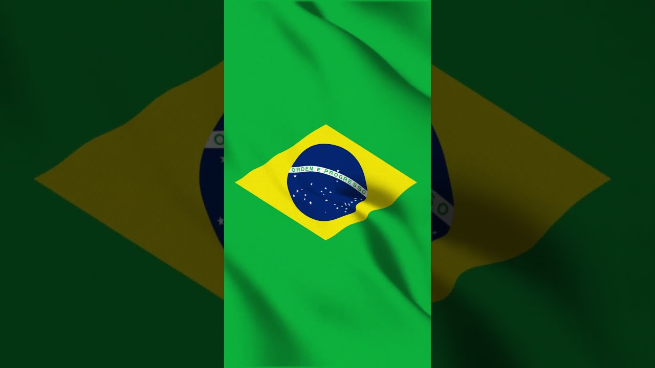 Bandeira do Brasil 3D ao vento  | Brazil Flag Screen #shorts