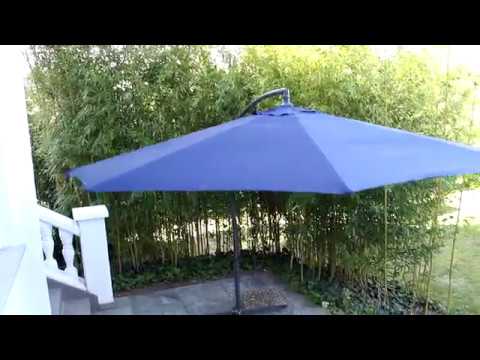 Unboxing Hengda® 3.5m Blau Sonnenschirm Garten Schirm Marktschirm Ampelschirm