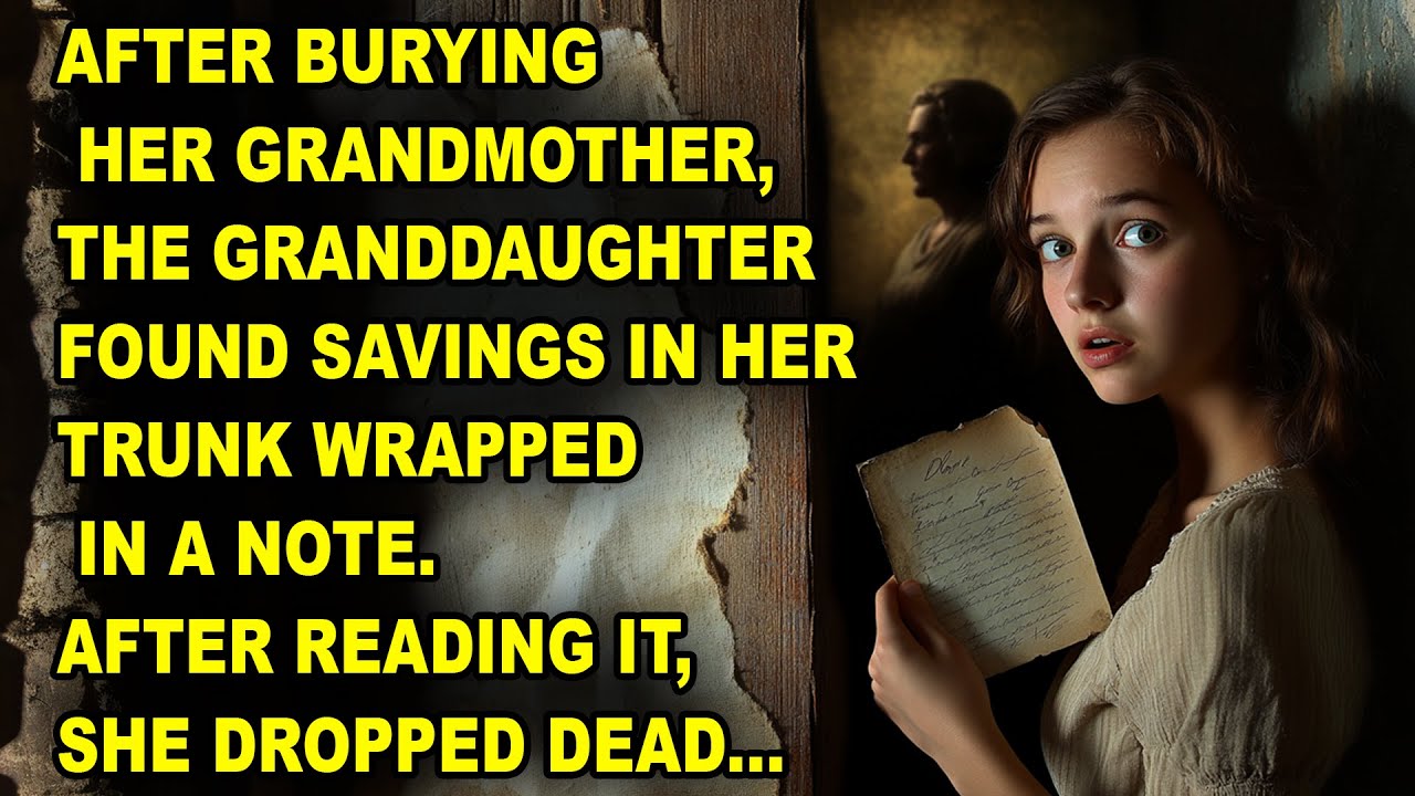 After burying her grandmother, the granddaughter found savings in her trunk wrapped in a note.