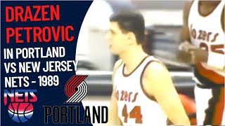 Drazen Petrovic (IN PORTLAND) VS New Jersey Nets | 1989