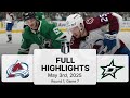 NHL Playoff Highlights | Avalanche vs. Stars | Gm 7 | May 03, 2025