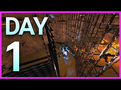 Day1 Claiming the OP MOD CAVE On The MOST CONTESTED SERVER | Solo MESA Ark PVP