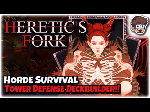 Horde Survival Tower Defense Deckbuilder Roguelite!! | Let's Try Heretic's Fork