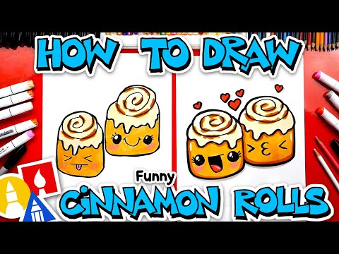 How To Draw Funny Cartoon Cinnamon Rolls