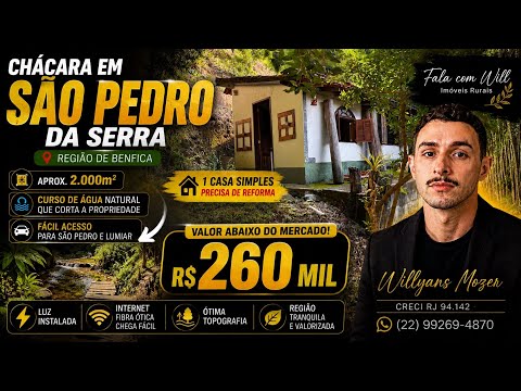 Água passa pelo terreno todo em São Pedro da Serra região serrana do RJ 