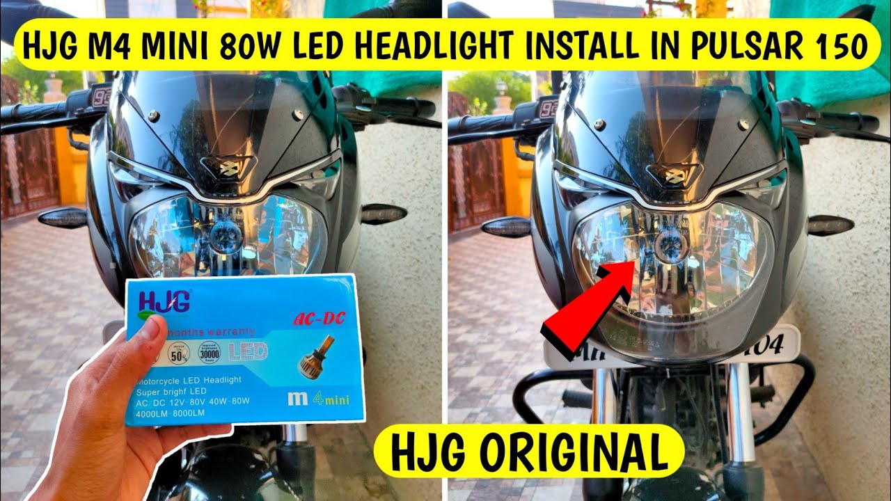 HJG M4 MINI 80w LED Headlight Install In Pulsar 150 | Full Installation