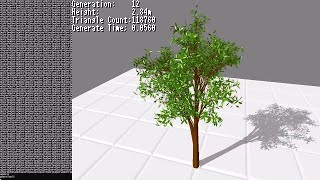 L-system による植物モデルの生成デモ