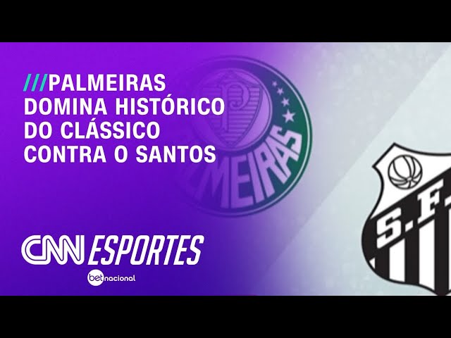 Palmeiras ganhou 153 e perdeu 108 de 353 confrontos contra o Santos | LIVE CNN