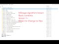 Lesson 1 Direct To Change To Hex Mileage Algrothim Lesson Basic Contents