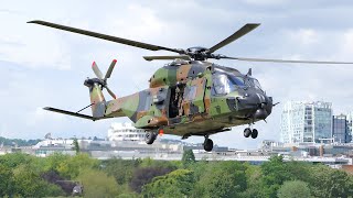Airbus Helicopter NH90, H215M, EC665, H145 landing at heliport