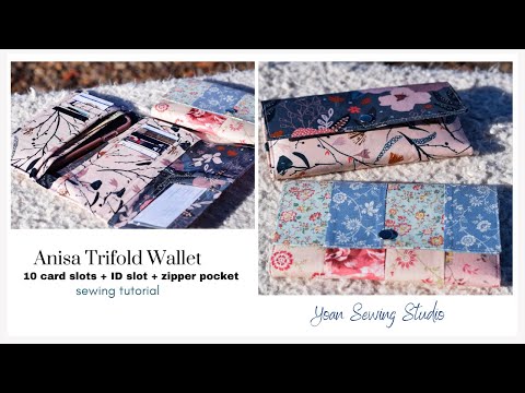 sew trifold wallet/clutch -anisa trifold wallet tutorial - sewing tutorial