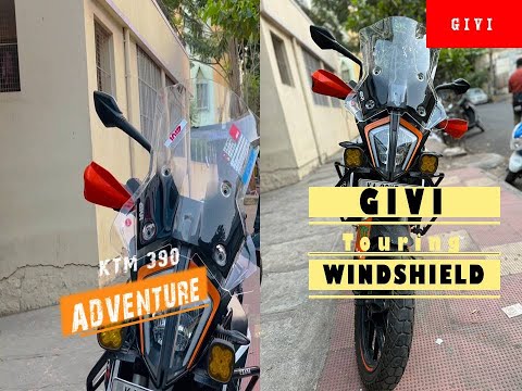 GIVI Windscreen On KTM 390 Adventure| Touring Accessory| Installation| Price| First Impression
