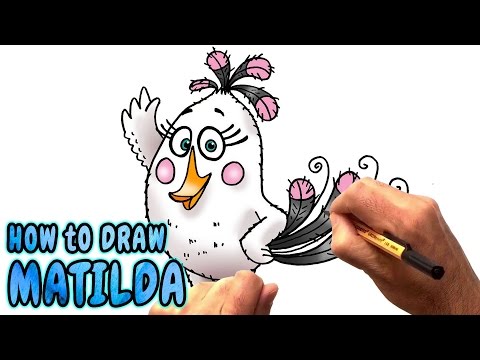 How to Draw Matilda from The Angry Birds Movie – I'm Youtuber – Follow ...