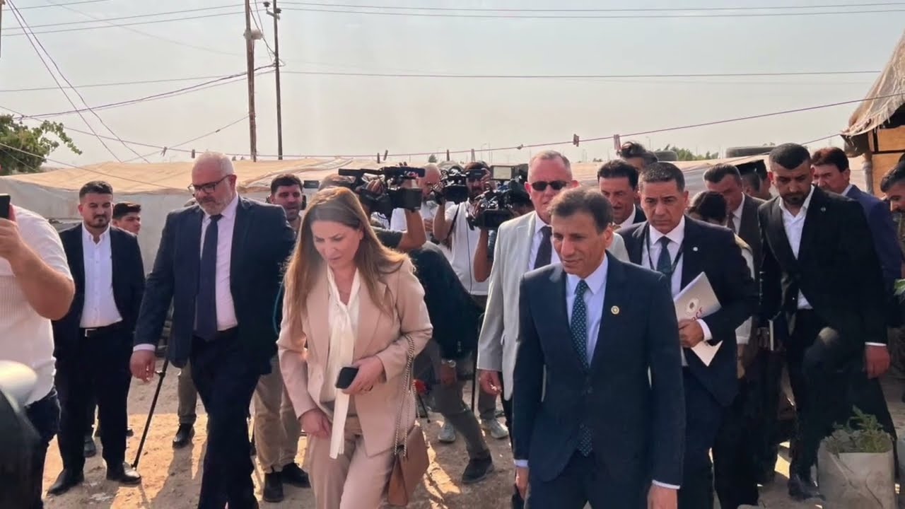 زيارة الممثل الخاص للأمين العام للأمم المتحدة في العراق د.الحسّان الى مخيم شاريا للنازحين الإيزيديين
