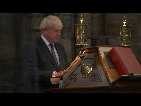 Boris Johnson reads at Battle of Britain 80th anniversary service