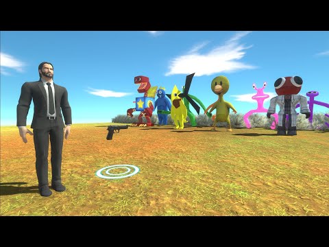 John Wick Protect Titanoboa From Rainbow Friends Attack