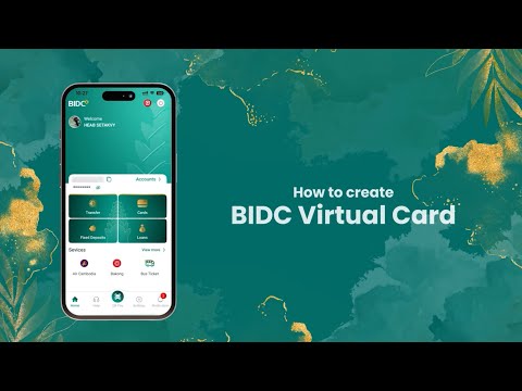 How to create BIDC VISA Virtual on BIDC Mobile Banking App📱