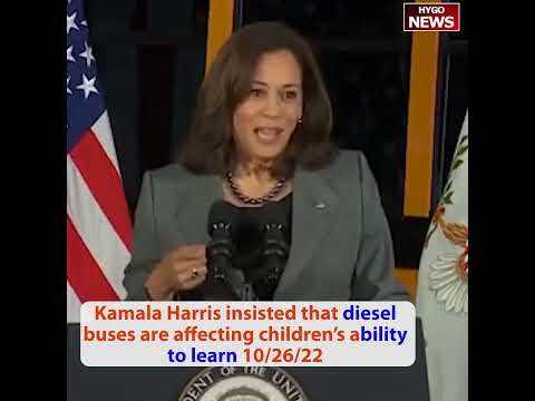 Harris on Yellow School Buses: Diesel Affects Kids' 'Ability to Learn' and 'Those Are the Intersections' (October 26, 2022)