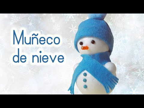Adornos navideños: Muñeco de nieve muy fácil para decorar el árbol
