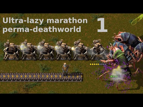 Factorio ultra-lazy marathon perma-deathworld E1: Humble beginnings